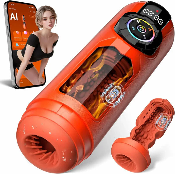 XT12: 5 in 1 Automatic Stroker Thrusting Sucking Vibrating Heating & App Control