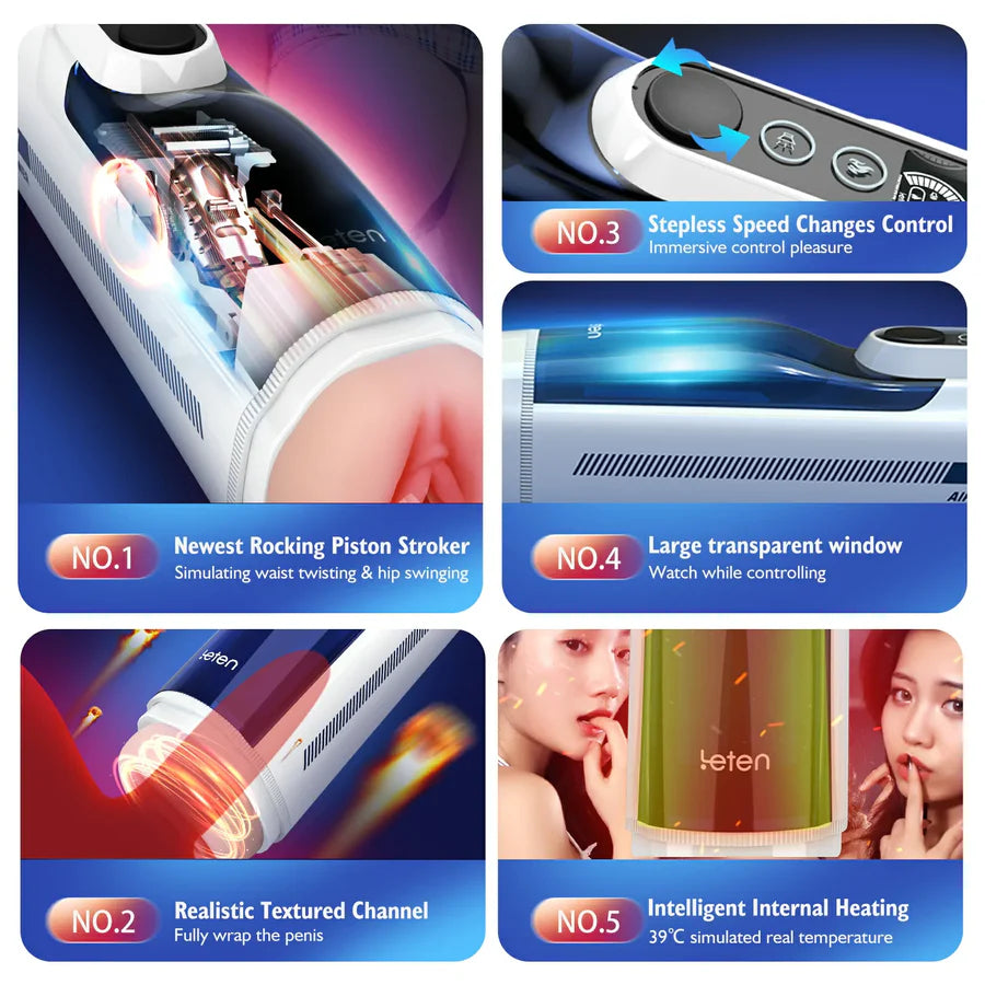 Leten A380 IV: Realistic Auto Stroker with Thrusting & Rocking