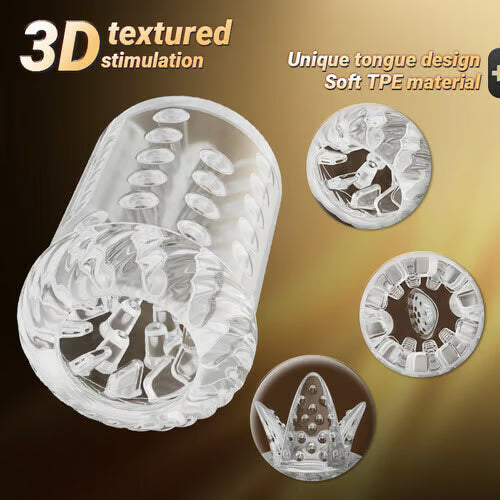 XR15: 5-in-1 Auto Stroker Thrusting Rotating Vibrating Licking & One Click Burst