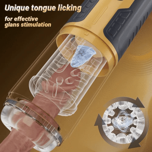 XR15: 5-in-1 Auto Stroker Thrusting Rotating Vibrating Licking & One Click Burst