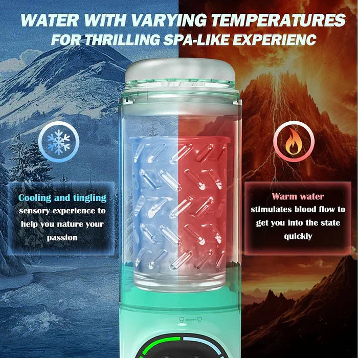 XR4: Waterproof Blowjob Machine 5-in-1 Sucking, Thrusting, Rotating & Vibrating