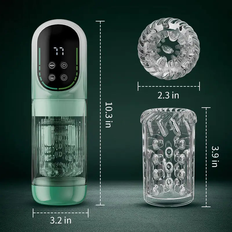XR4: Waterproof Blowjob Machine 5-in-1 Sucking, Thrusting, Rotating & Vibrating