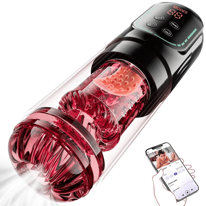 XR4 Pro App Blowjob Machine: Sucking Thrusting Rotating Vibrating Waterproof