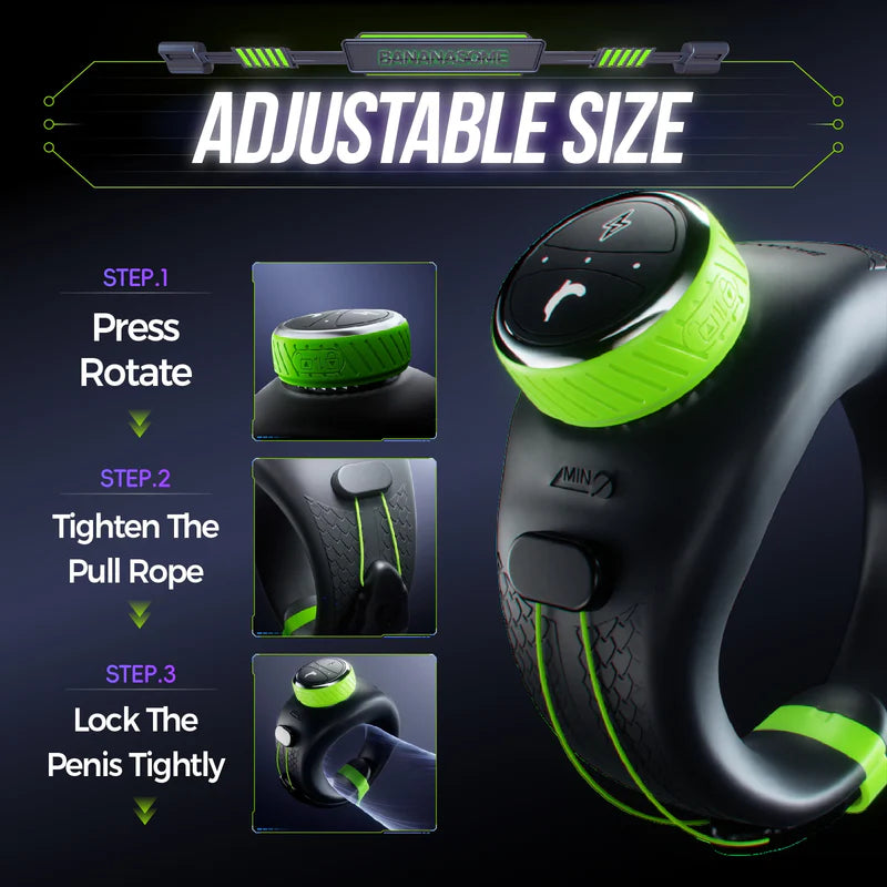PR1: Electric Shock Cock Ring App-Controlled with Precision Twist-to-Tighten Fit