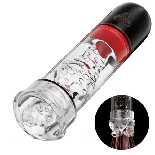 XP10 Electric Penis Pump – 3 Suction Levels, 9 Vibration Modes & Masturbator Sleeve