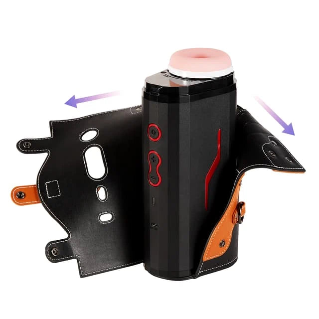 XT2 Pro: Hands-Free Telescopic Masturbator | Ultra-Gentle Stamina Trainer with Leather Harness