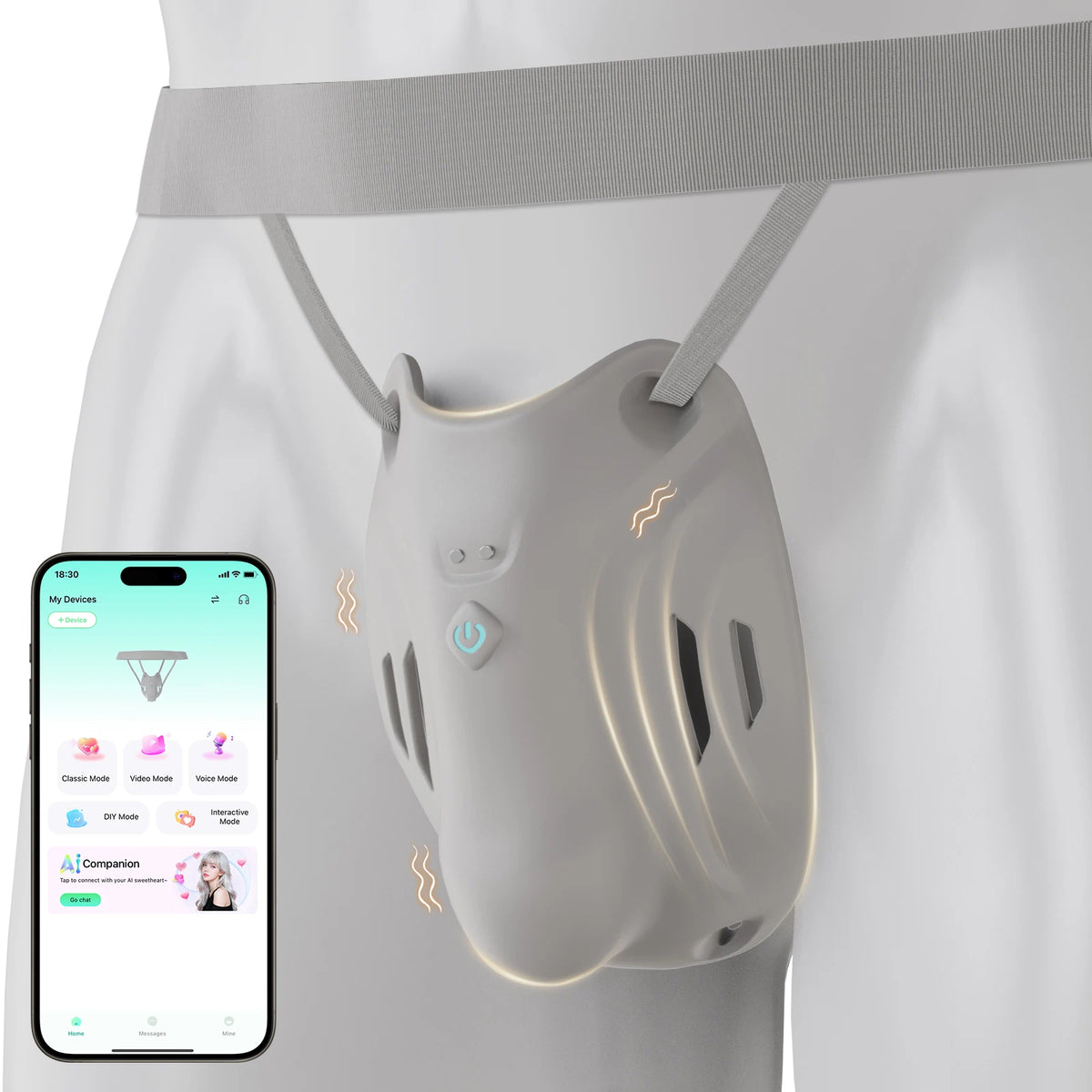 XM1: Discreet Wearable Male Vibrator Massager | Whisper-Quiet Stamina Trainer