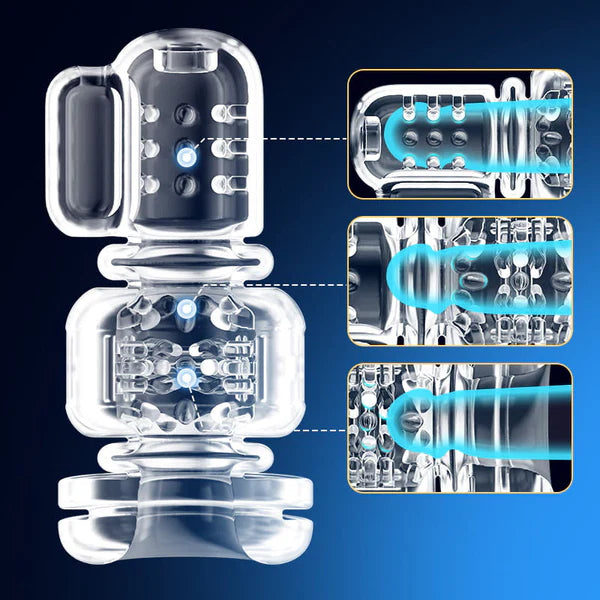XT2: Wearable Male Masturbator 9 Thrusting Modes Vibrating & Adjustable Strap
