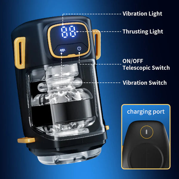XT2: Wearable Male Masturbator 9 Thrusting Modes Vibrating & Adjustable Strap