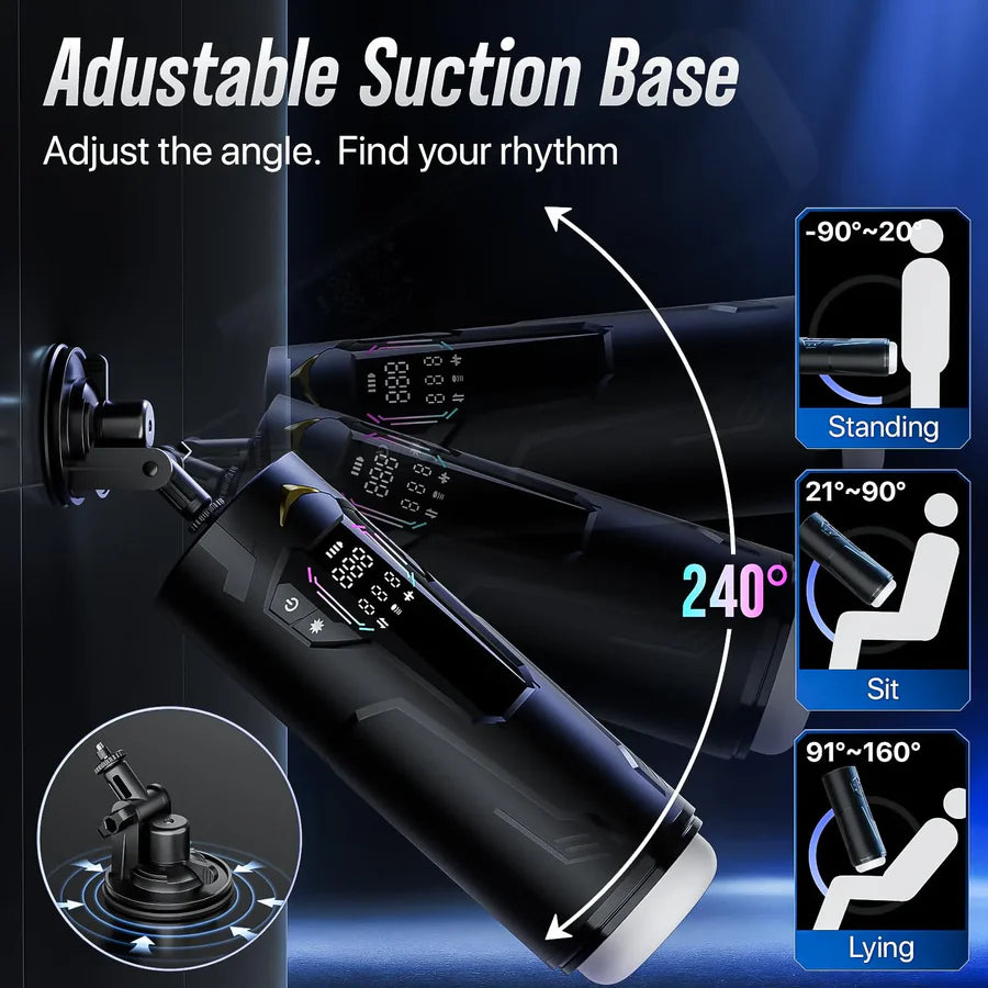 XT4: Hands-Free Masturbator Squeeze-Sucking Thrusting Vibrating