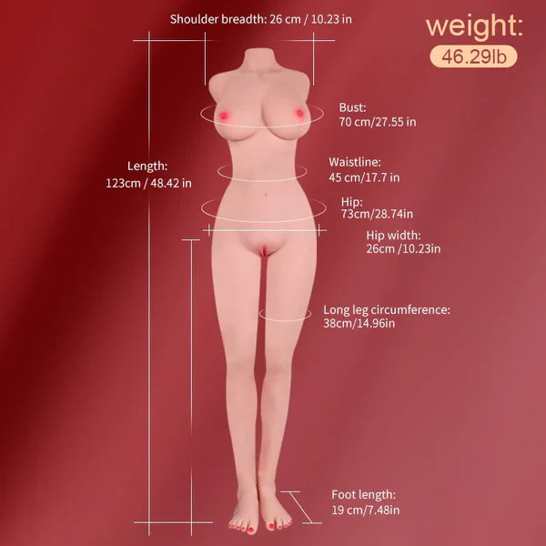 Elena: TPE Headless Sex Doll 21.0kg (46.2lb) Sexy Legs & Slender Model Figure