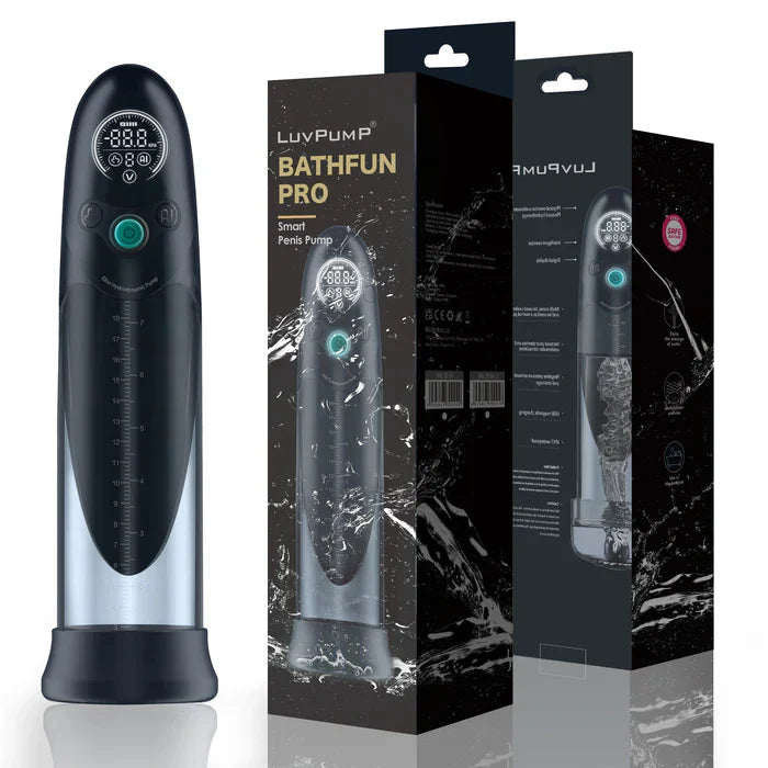 Bathfun Pro: Smart Hydro Penis Pump with AI Control & Digital Display