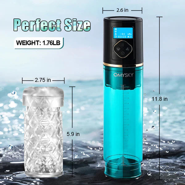 XP6 - 2 in 1 Hydro Penis Pump with 6 Vacuum Suction & Hydrotherapy Massage