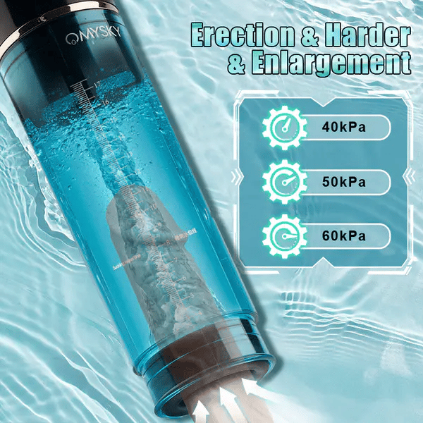 XP6: 2 in 1 Hydro Penis Pump with 6 Vacuum Suction & Hydrotherapy Massage