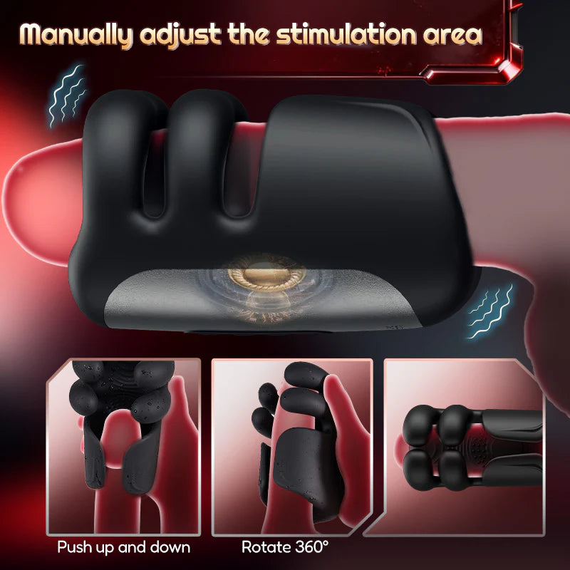 XG21: Male Vibrator 10-Speed Finger-Pinching & Flapping Stimulator