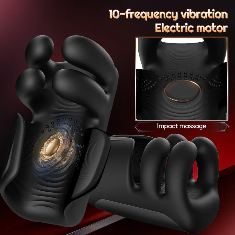 XG21: Male Vibrator 10-Speed Finger-Pinching & Flapping Stimulator