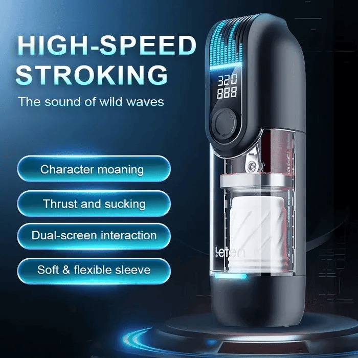 Leten Black Hole Pro: Dual Heating Auto Stroker with Stepless Speed Control
