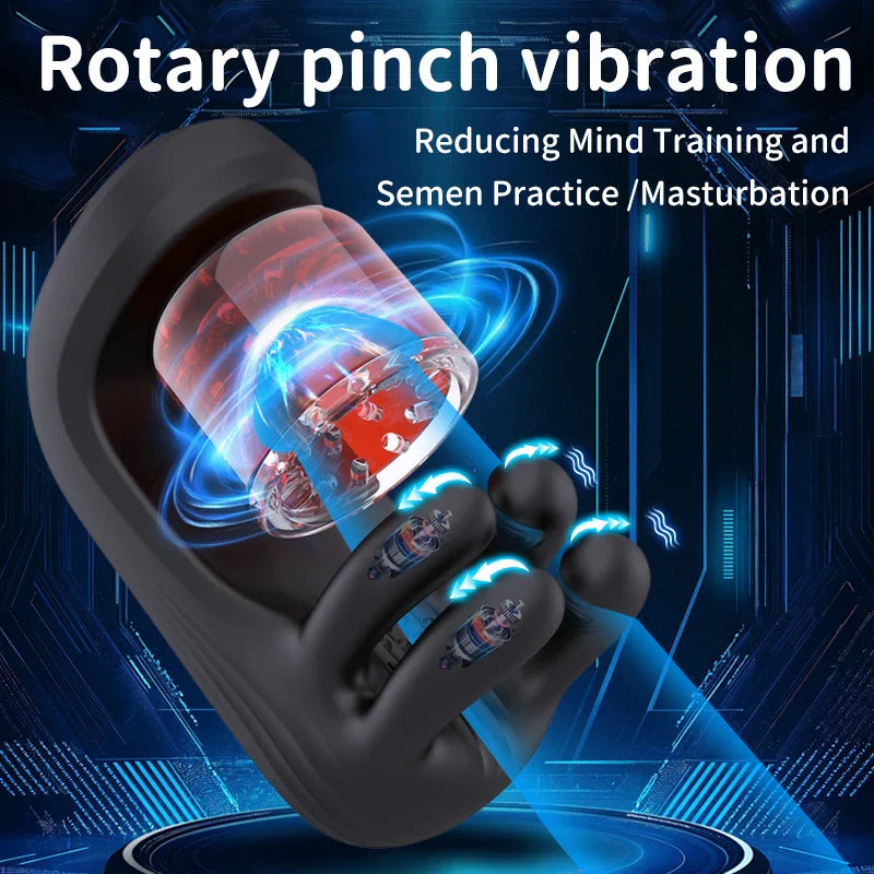 XG10 Male Vibrator Rotating Biting Glans Trainer