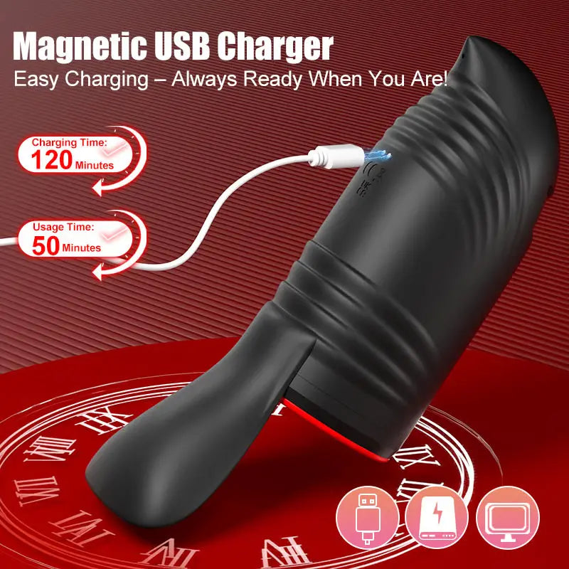 XG23: Smart Male Vibrator Rotating & Suction Cup with Scrotal Stimulator