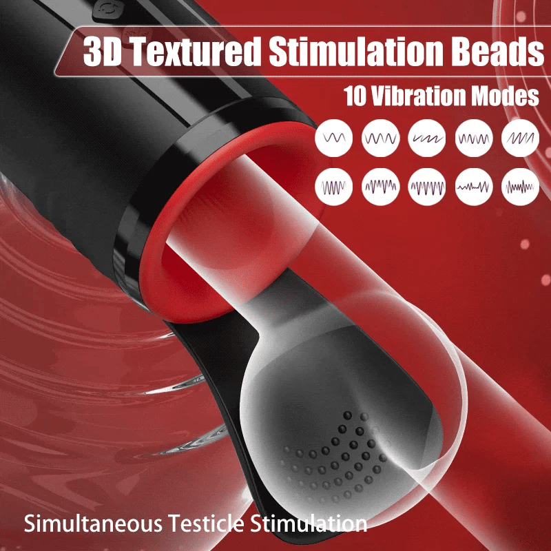 XG23: Smart Male Vibrator Rotating & Suction Cup with Scrotal Stimulator