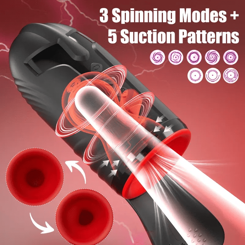 XG23: Smart Male Vibrator Rotating & Suction Cup with Scrotal Stimulator