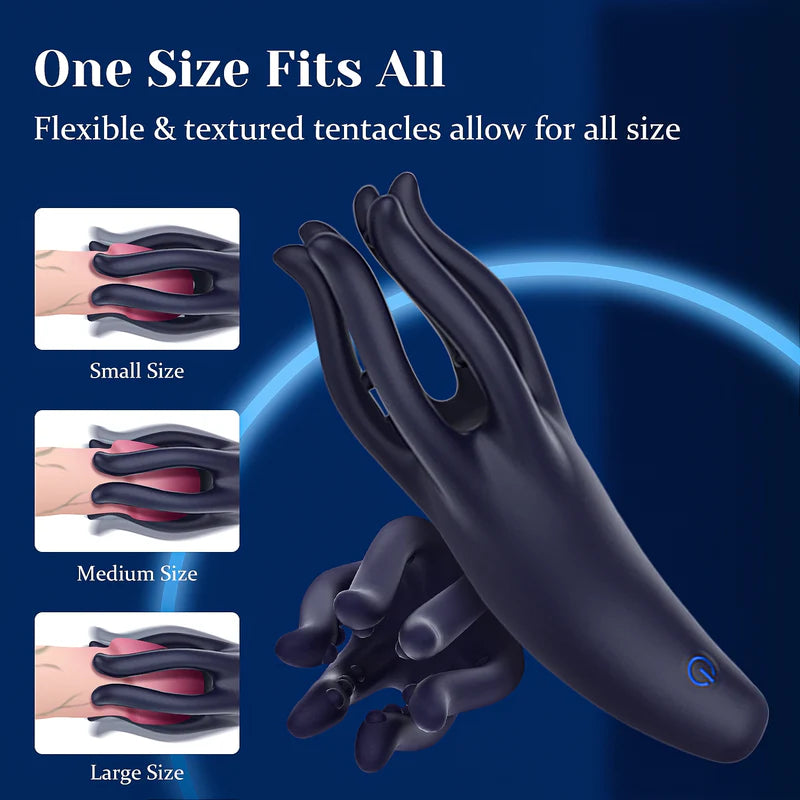 XG17: Penis Vibrator Slim Octopus Tentacle Glans Trainer (10-Speed)