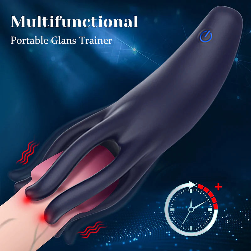 XG17: Penis Vibrator Slim Octopus Tentacle Glans Trainer (10-Speed)