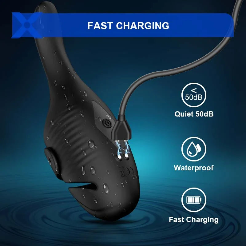 XG2: Penis Vibrator Dual-Motor Glans Trainer with Stimulating Tail