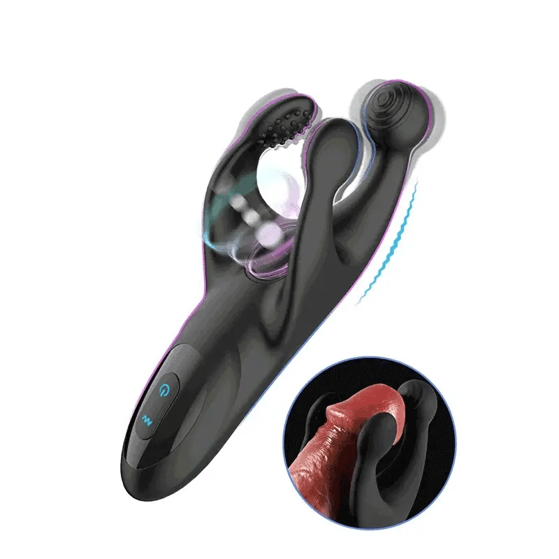 XG9 Penis Vibrator: 3-Claw Patting & Vibrating Glans Trainer