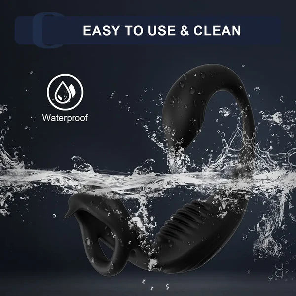 PM5: Prostate Massager Ribbed Dual-Motor Ring with Wireless Remote