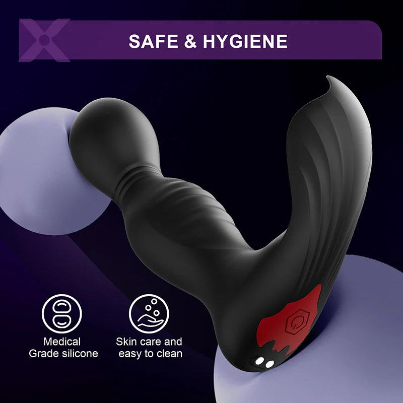 PM8: Prostate Massager Rotating Vibrating Licking App & Remote Control