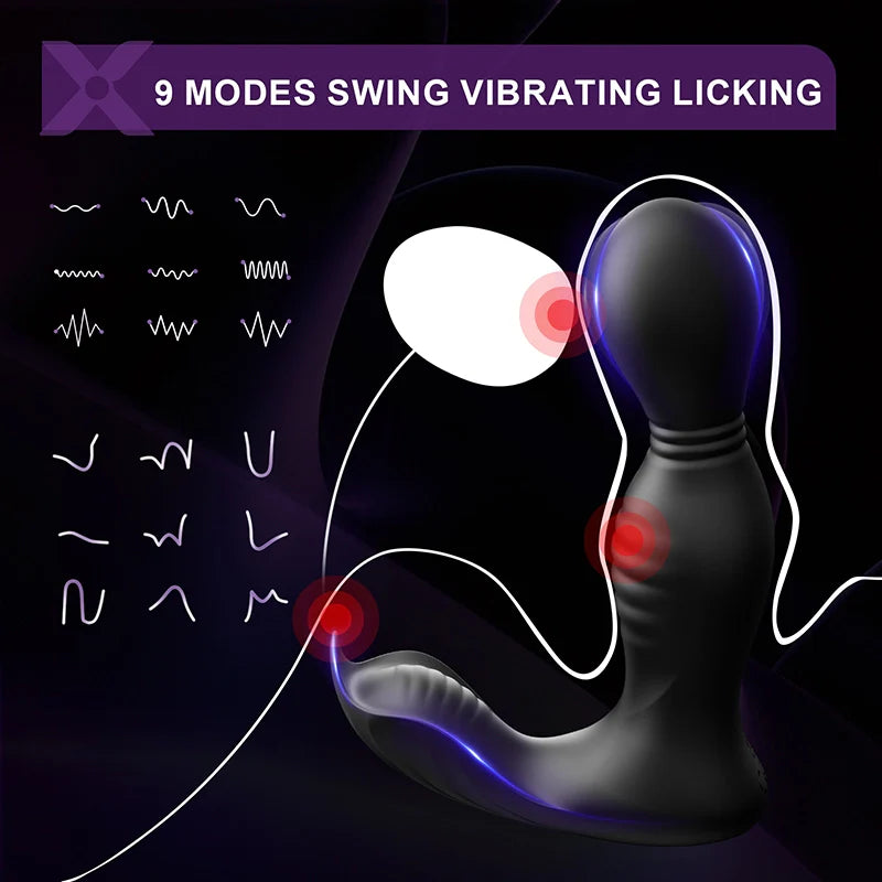 PM8: Prostate Massager Rotating Vibrating Licking App & Remote Control