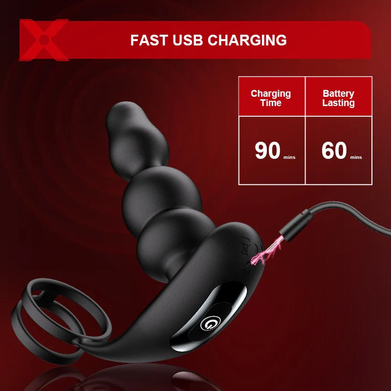 PM14: Prostate Massager Rotating Vibrating Wireless Remote Control