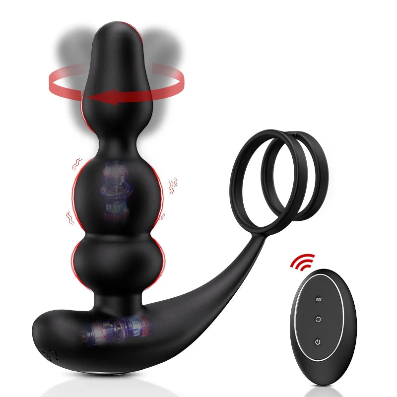 PM14 Prostate Massager: Rotating Vibrating Wireless Remote Control