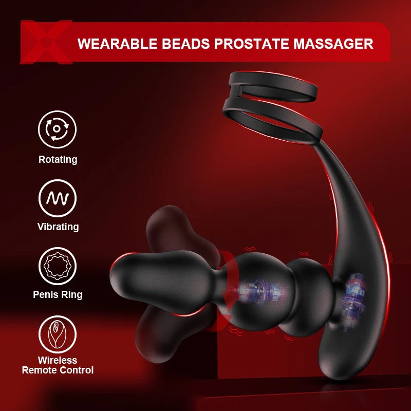 PM14: Prostate Massager Rotating Vibrating Wireless Remote Control