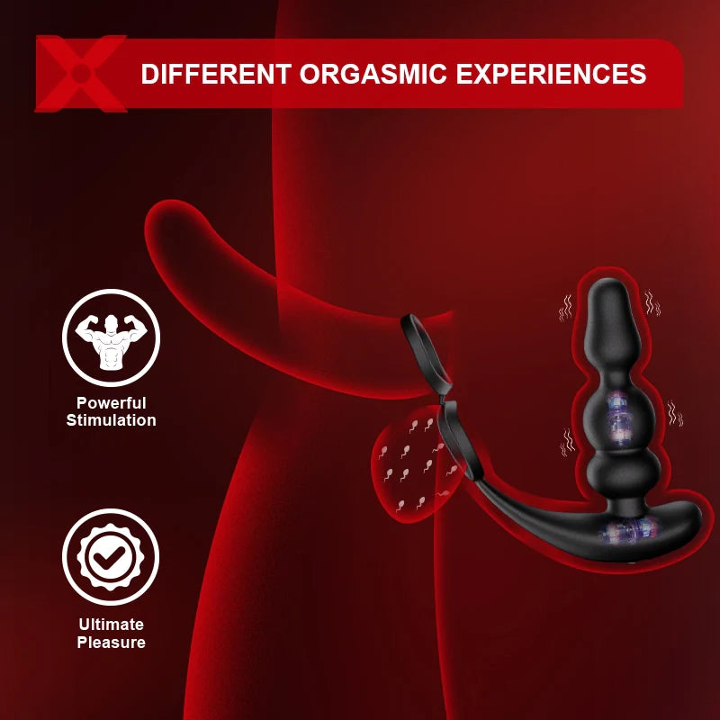 PM14: Prostate Massager Rotating Vibrating Wireless Remote Control