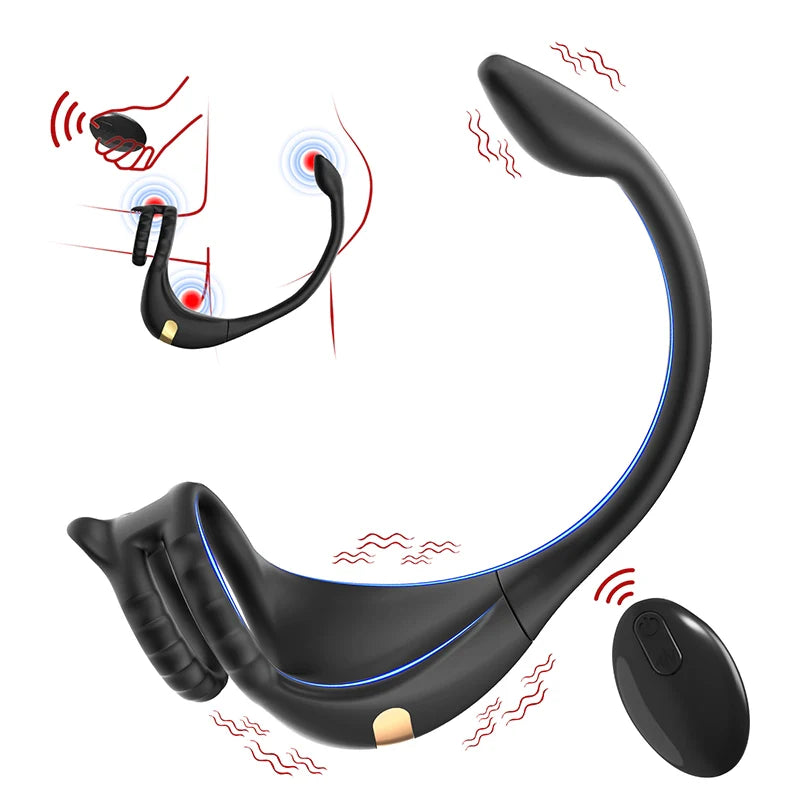 PM2: Prostate Massager 3-in-1 Dual-Motor Ring with App/Remote Control