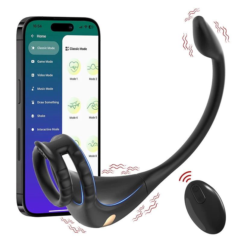 PM2 Prostate Massager: 3-in-1 Dual-Motor Ring with App/Remote Control