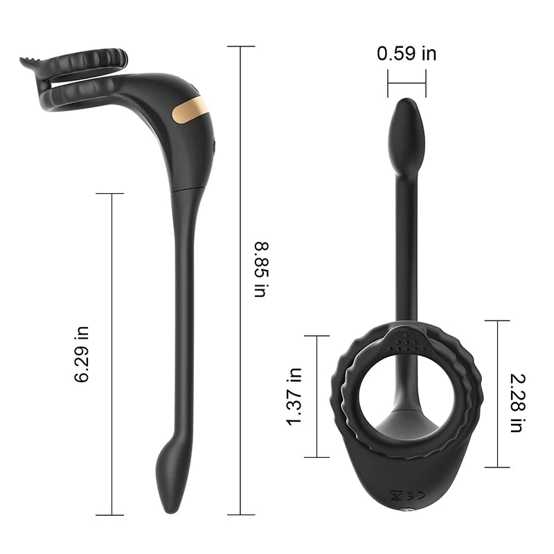 PM2 Prostate Massager: 3-in-1 Dual-Motor Ring with App/Remote Control