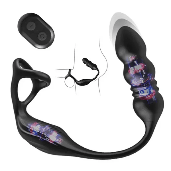 PM6 Prostate Massager: 9 Thrusting Vibrating with Wireless Remote