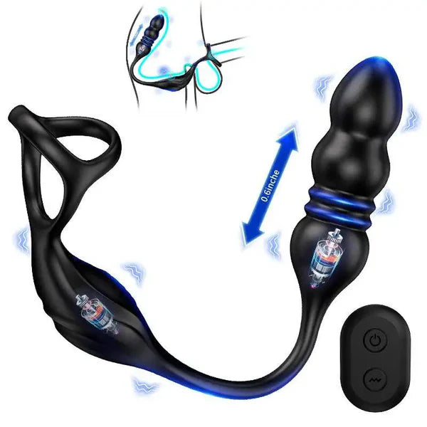 PM6 Prostate Massager: 9 Thrusting Vibrating with Wireless Remote