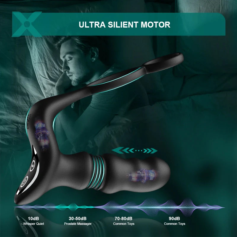 PM9 Prostate Massager 9 Thrusting Vibrating Wireless Remote Control