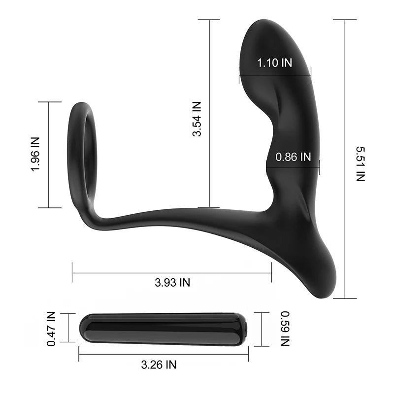 PM1 Leten Raptor Prostate Massager with Hollow-Body Vibration Track
