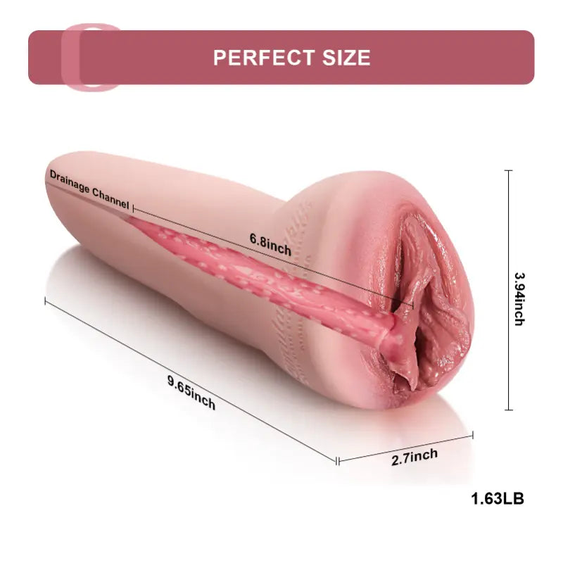 PU09 Silicone Pussy Stroker: 9.65" Realistic Experienced Vaginal
