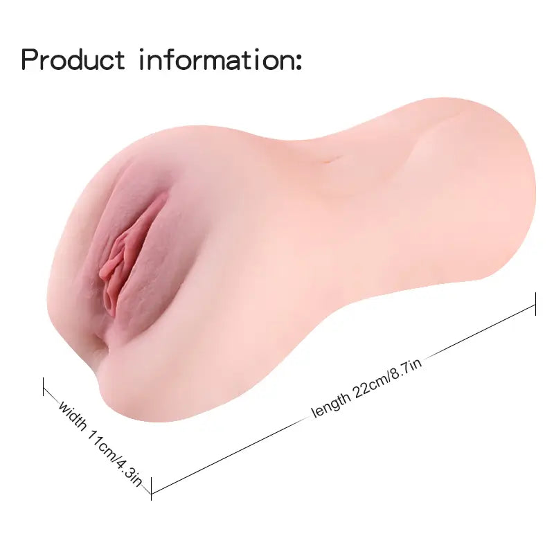 PU74 TPE Pussy Stroker: 8.7" Realistic Vaginal with Extra-Tight Texture