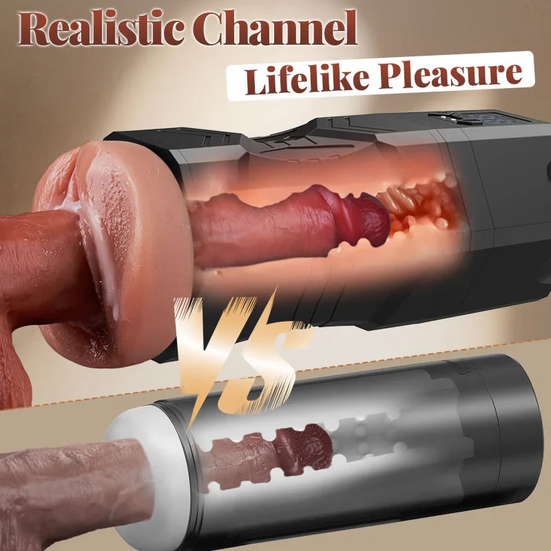 XV10:  Realistic Masturbator Vacuum Suction Vibrating & Waterproof