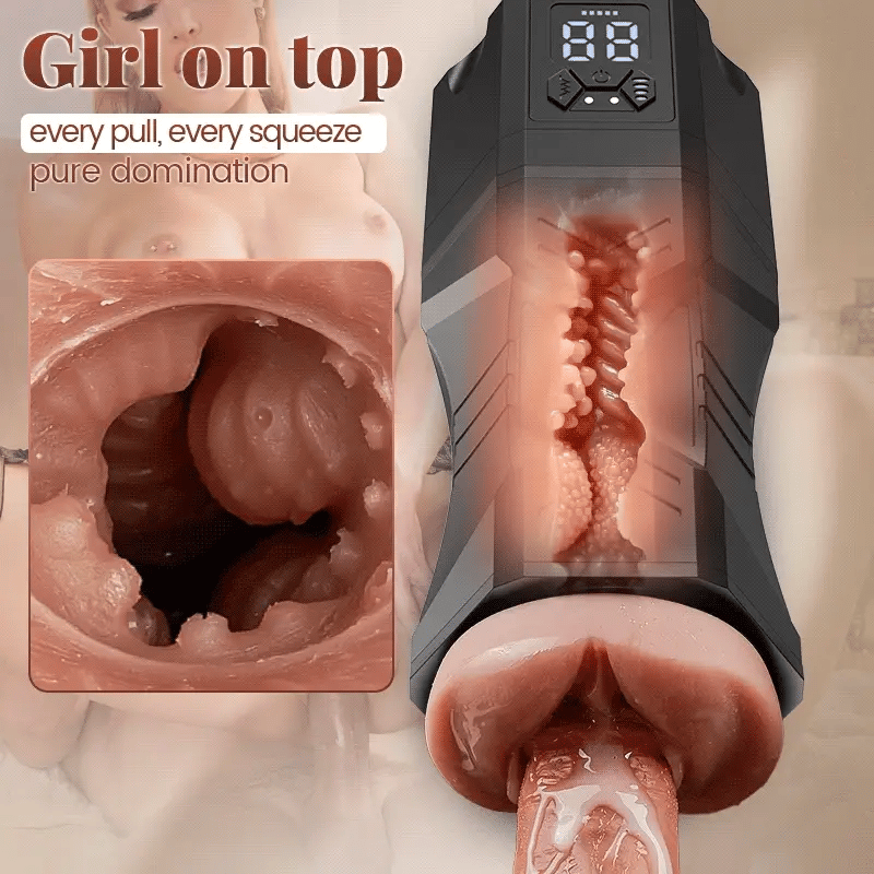 XV10:  Realistic Masturbator Vacuum Suction Vibrating & Waterproof