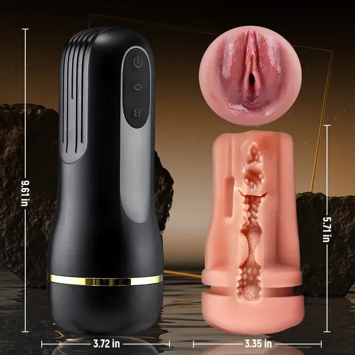 XV6 Realistic Masturbator: 5-Level Deep Suction & 10-Pattern Vibrating Stroker