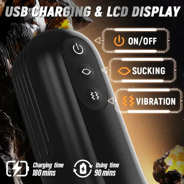 XV6: Realistic Masturbator 5-Level Deep Suction & 10-Pattern Vibrating Stroker