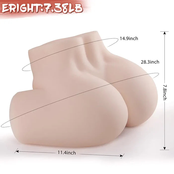 Sara TPE Butt Torso: 3.35kg (7.38lb) Compact Dual Channel Realistic Masturbator